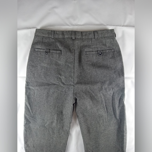 Yves saint Laurent wool dress pants highrise crop wideleg grey women's size 33 - Picture 7 of 8